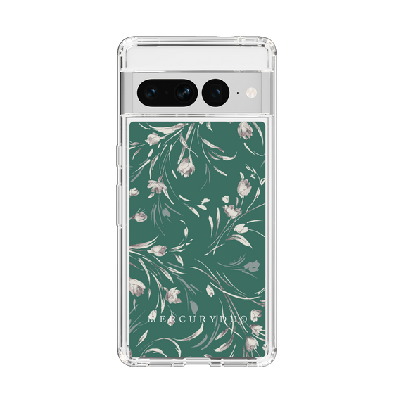 Slim Protection Case［ MERCURYDUO - BotanicalFlower - Green ］