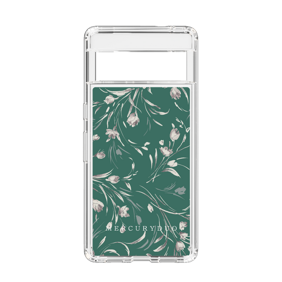 Slim Protection Case［ MERCURYDUO - BotanicalFlower - Green ］