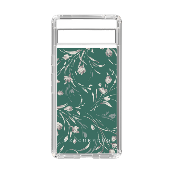 Slim Protection Case［ MERCURYDUO - BotanicalFlower - Green ］