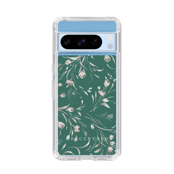 Slim Protection Case［ MERCURYDUO - BotanicalFlower - Green ］