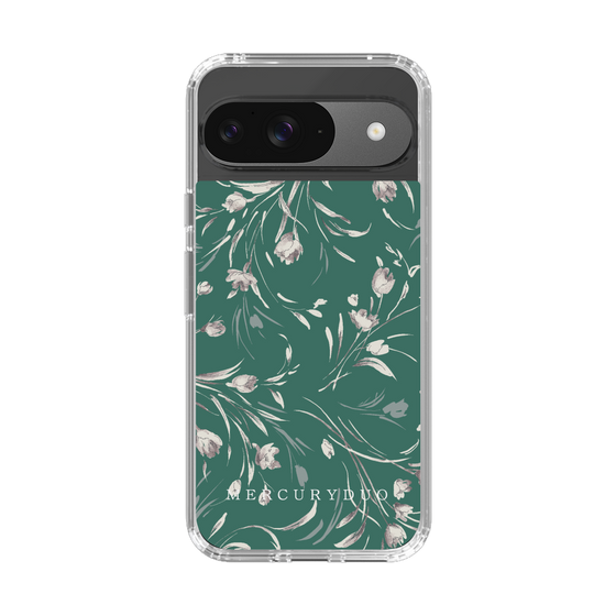 Slim Protection Case［ MERCURYDUO - BotanicalFlower - Green ］