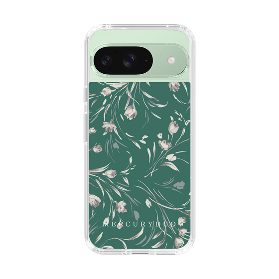 Slim Protection Case［ MERCURYDUO - BotanicalFlower - Green ］