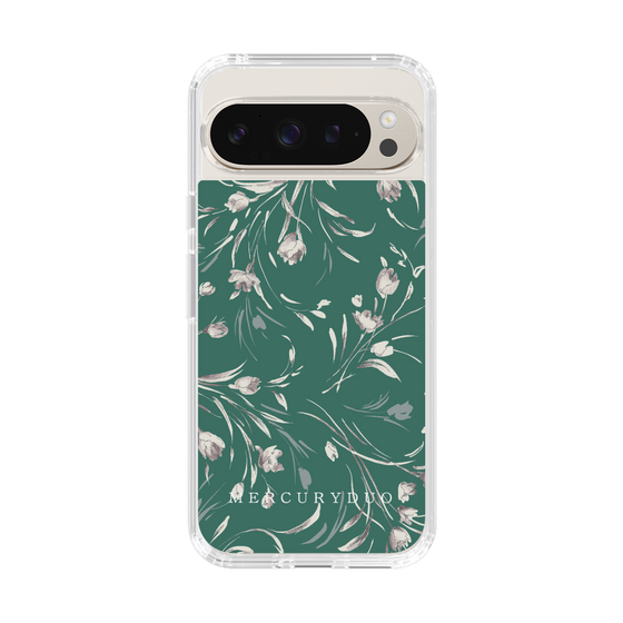 Slim Protection Case［ MERCURYDUO - BotanicalFlower - Green ］