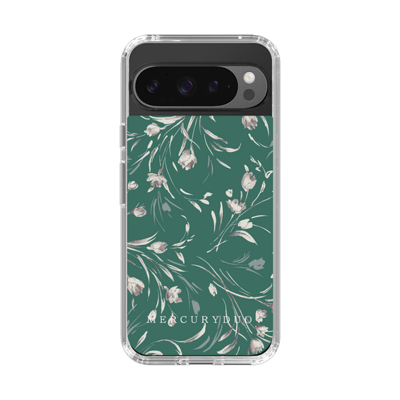 Slim Protection Case［ MERCURYDUO - BotanicalFlower - Green ］