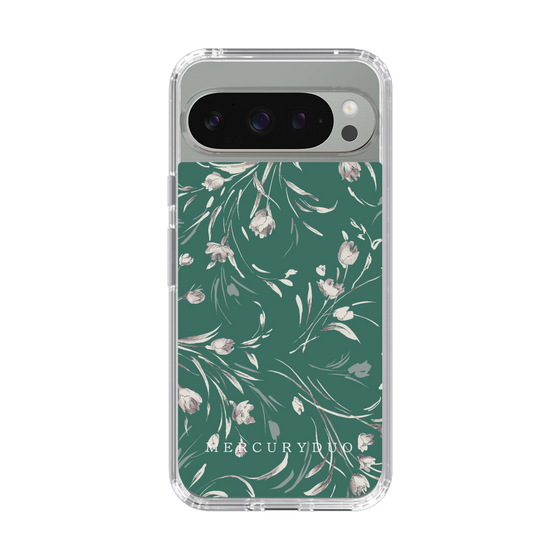 Slim Protection Case［ MERCURYDUO - BotanicalFlower - Green ］