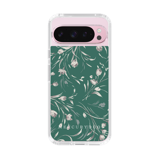 Slim Protection Case［ MERCURYDUO - BotanicalFlower - Green ］