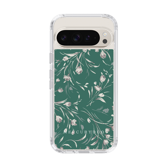 Slim Protection Case［ MERCURYDUO - BotanicalFlower - Green ］