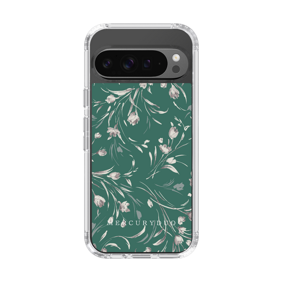 Slim Protection Case［ MERCURYDUO - BotanicalFlower - Green ］
