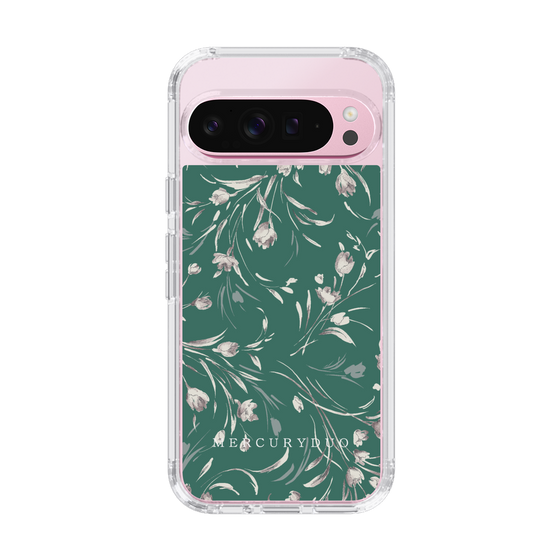 Slim Protection Case［ MERCURYDUO - BotanicalFlower - Green ］