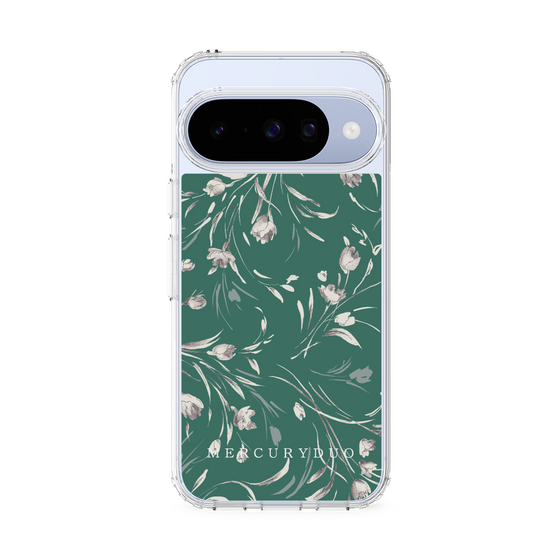 Slim Protection Case［ MERCURYDUO - BotanicalFlower - Green ］