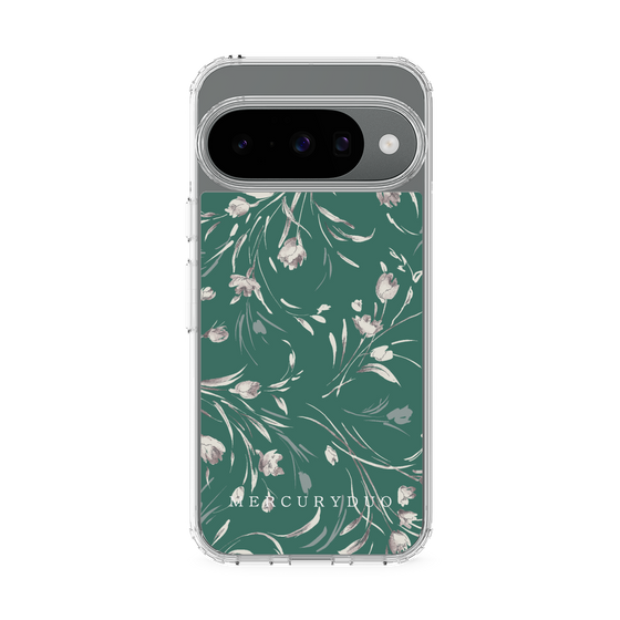 Slim Protection Case［ MERCURYDUO - BotanicalFlower - Green ］