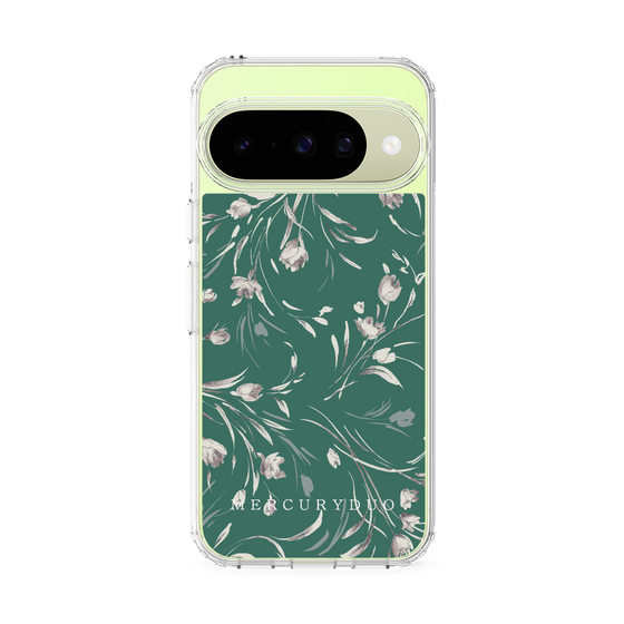 Slim Protection Case［ MERCURYDUO - BotanicalFlower - Green ］