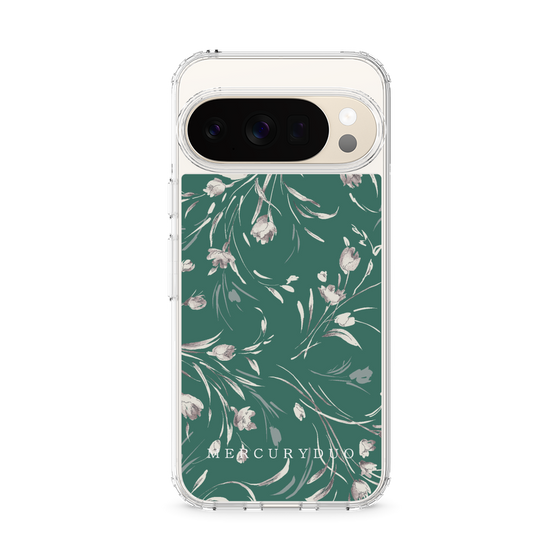 Slim Protection Case［ MERCURYDUO - BotanicalFlower - Green ］
