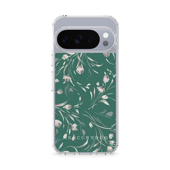 Slim Protection Case［ MERCURYDUO - BotanicalFlower - Green ］