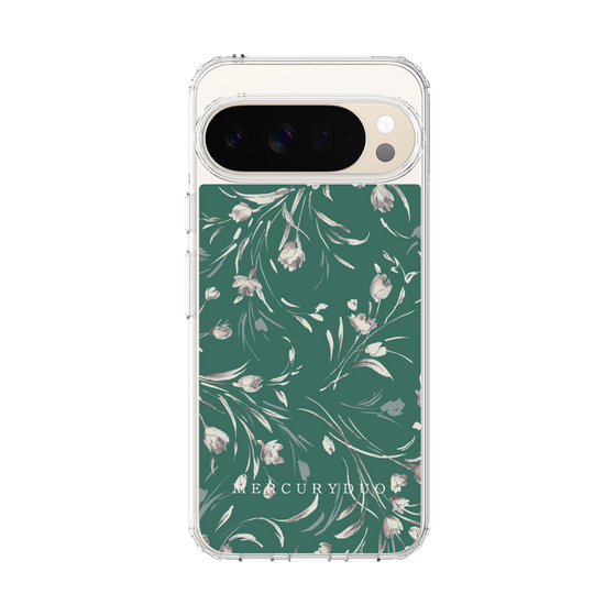Slim Protection Case［ MERCURYDUO - BotanicalFlower - Green ］