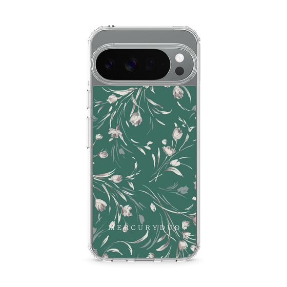 Slim Protection Case［ MERCURYDUO - BotanicalFlower - Green ］