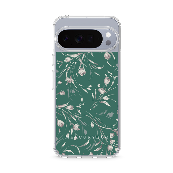 Slim Protection Case［ MERCURYDUO - BotanicalFlower - Green ］