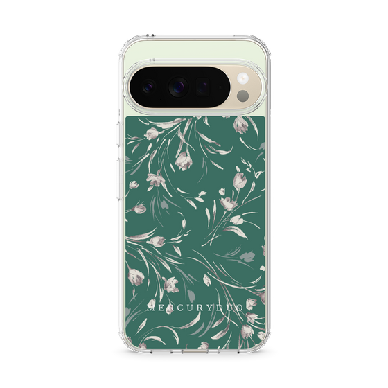 Slim Protection Case［ MERCURYDUO - BotanicalFlower - Green ］