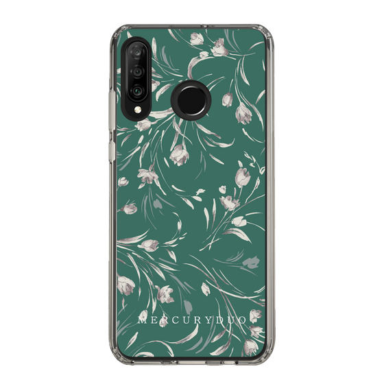 Slim Protection Case［ MERCURYDUO - BotanicalFlower - Green ］