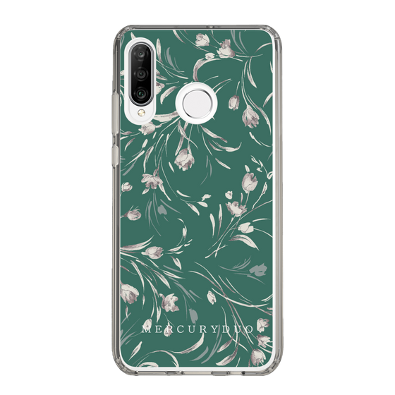 Slim Protection Case［ MERCURYDUO - BotanicalFlower - Green ］
