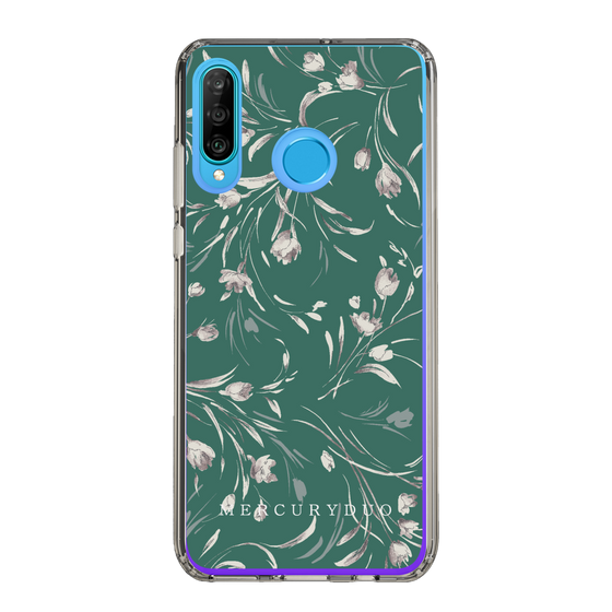 Slim Protection Case［ MERCURYDUO - BotanicalFlower - Green ］