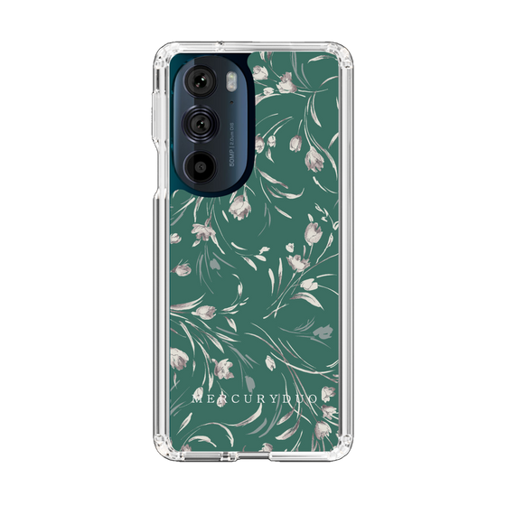 Slim Protection Case［ MERCURYDUO - BotanicalFlower - Green ］