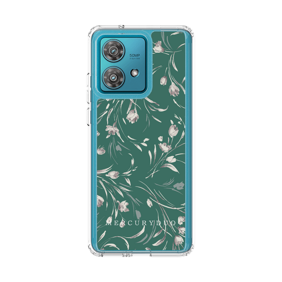 Slim Protection Case［ MERCURYDUO - BotanicalFlower - Green ］