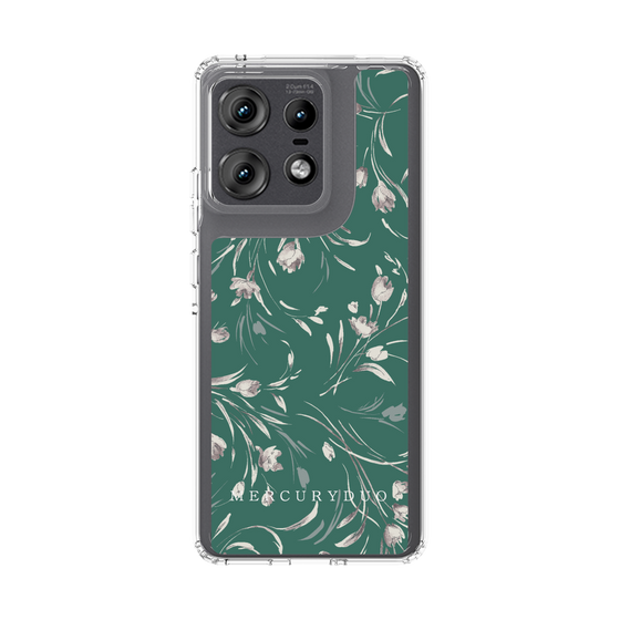 Slim Protection Case［ MERCURYDUO - BotanicalFlower - Green ］