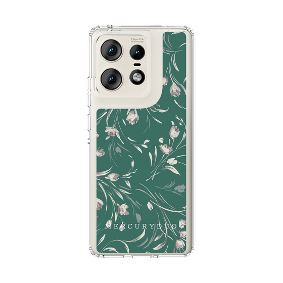 Slim Protection Case［ MERCURYDUO - BotanicalFlower - Green ］