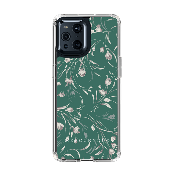 Slim Protection Case［ MERCURYDUO - BotanicalFlower - Green ］
