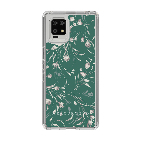 Slim Protection Case［ MERCURYDUO - BotanicalFlower - Green ］