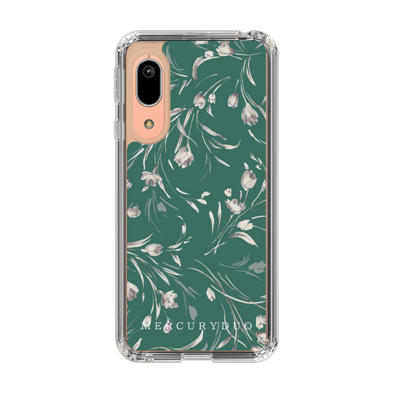 Slim Protection Case［ MERCURYDUO - BotanicalFlower - Green ］