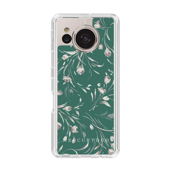 Slim Protection Case［ MERCURYDUO - BotanicalFlower - Green ］