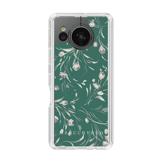 Slim Protection Case［ MERCURYDUO - BotanicalFlower - Green ］