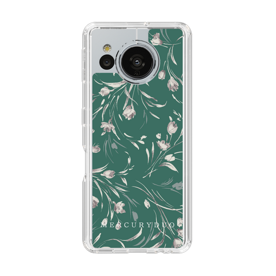 Slim Protection Case［ MERCURYDUO - BotanicalFlower - Green ］