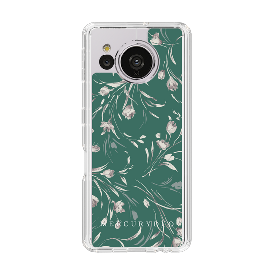 Slim Protection Case［ MERCURYDUO - BotanicalFlower - Green ］