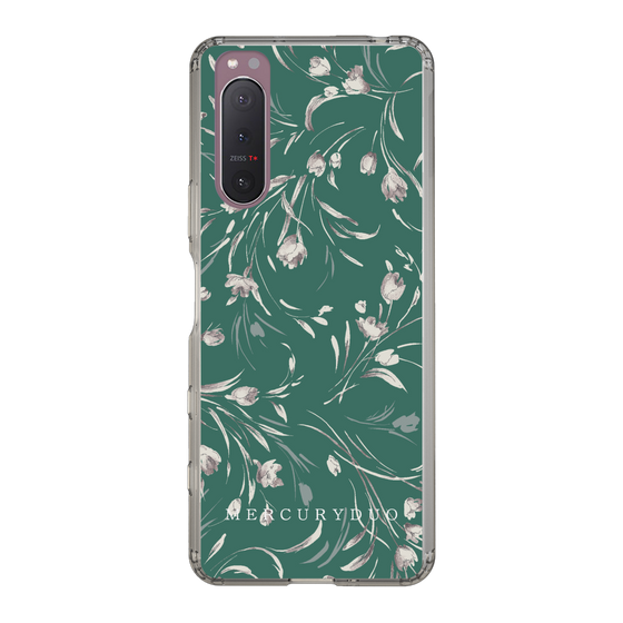 Slim Protection Case［ MERCURYDUO - BotanicalFlower - Green ］