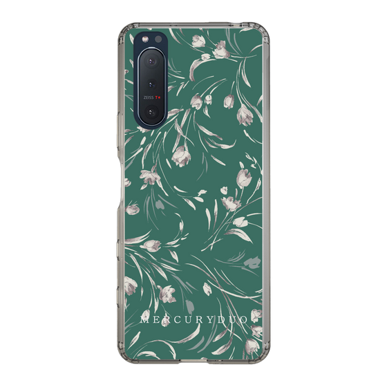 Slim Protection Case［ MERCURYDUO - BotanicalFlower - Green ］