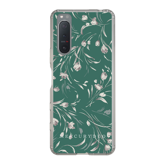 Slim Protection Case［ MERCURYDUO - BotanicalFlower - Green ］