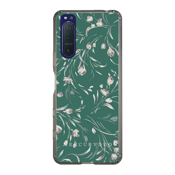 Slim Protection Case［ MERCURYDUO - BotanicalFlower - Green ］