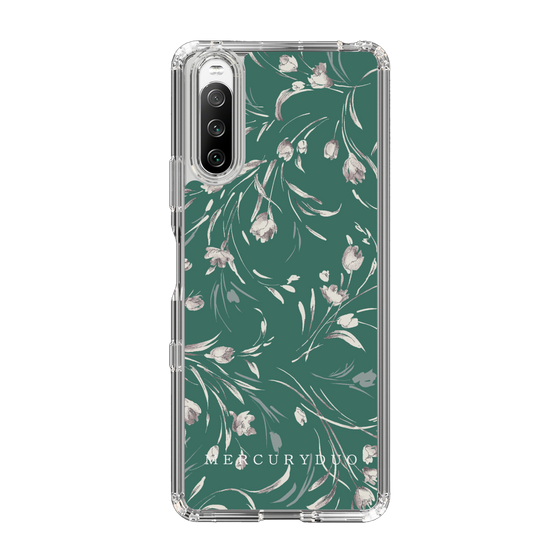 Slim Protection Case［ MERCURYDUO - BotanicalFlower - Green ］