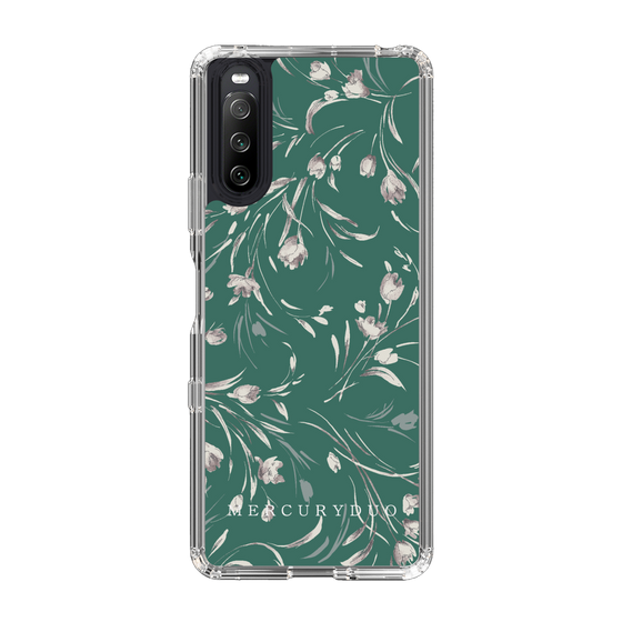 Slim Protection Case［ MERCURYDUO - BotanicalFlower - Green ］