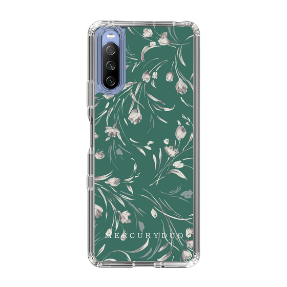 Slim Protection Case［ MERCURYDUO - BotanicalFlower - Green ］