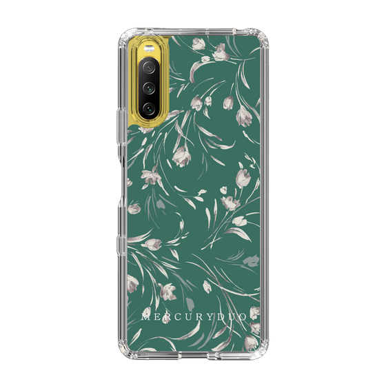 Slim Protection Case［ MERCURYDUO - BotanicalFlower - Green ］