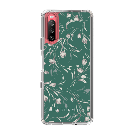 Slim Protection Case［ MERCURYDUO - BotanicalFlower - Green ］