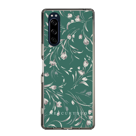 Slim Protection Case［ MERCURYDUO - BotanicalFlower - Green ］