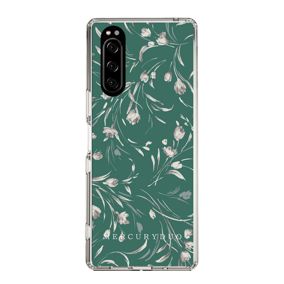 Slim Protection Case［ MERCURYDUO - BotanicalFlower - Green ］