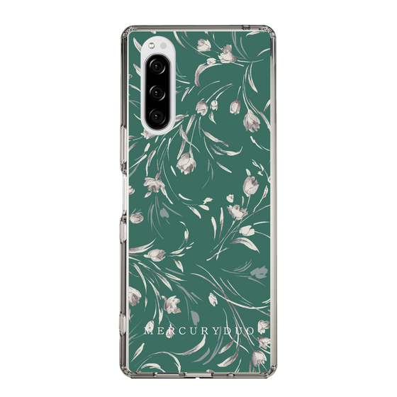 Slim Protection Case［ MERCURYDUO - BotanicalFlower - Green ］