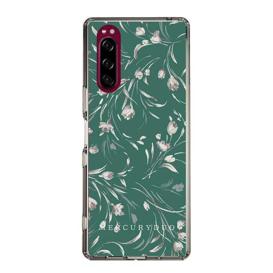 Slim Protection Case［ MERCURYDUO - BotanicalFlower - Green ］