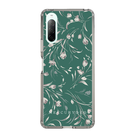 Slim Protection Case［ MERCURYDUO - BotanicalFlower - Green ］